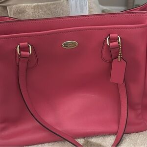 Coach Fuchsia Leather Shoulder Bag
